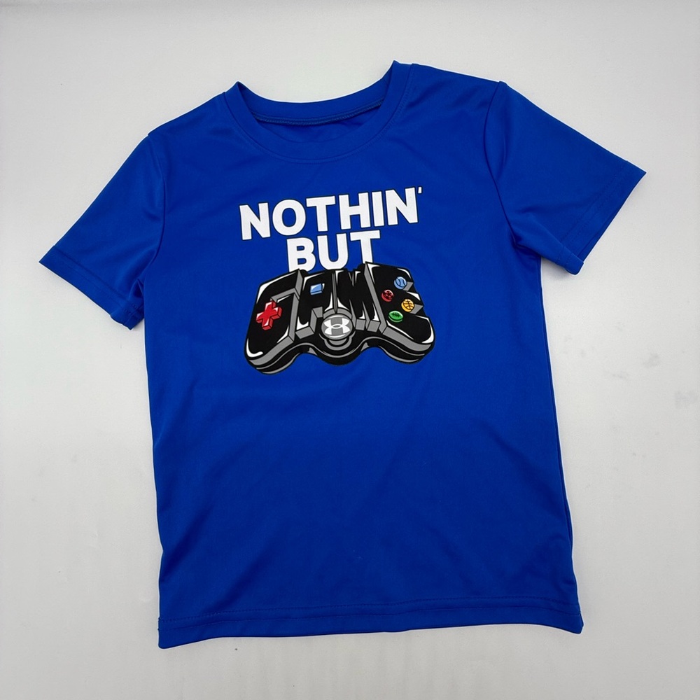 Under Armour Kids Blue Graphic Shirt- Size 5